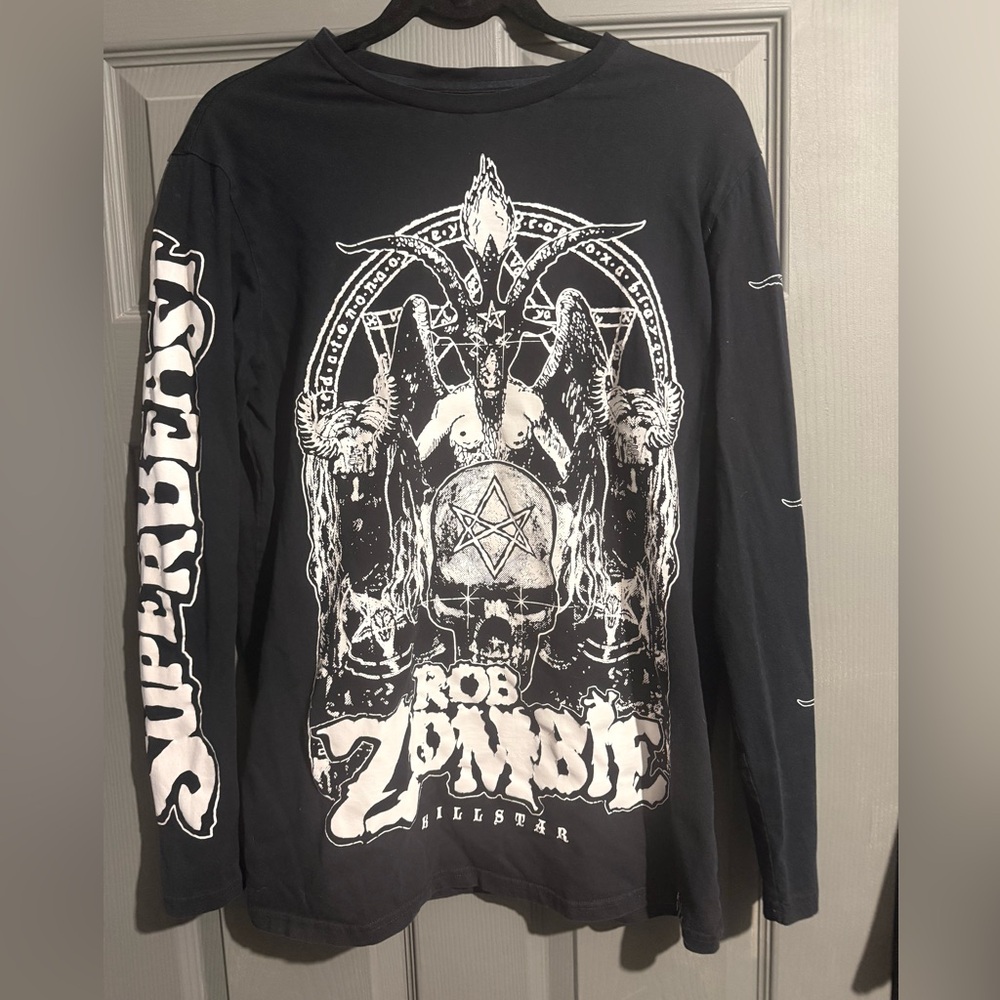 Killstar Black and White Graphic Long Sleeve Tee